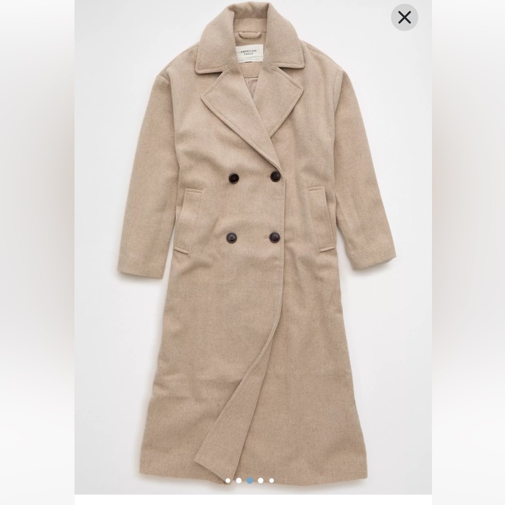 AEO NWT Tan Pea Coat L/XL - Picture 4 of 5